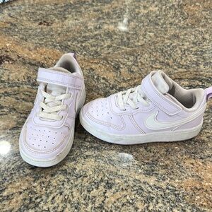 Nike Kids White and Purple Sneakers
